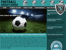 Tablet Screenshot of footballcorrectscores.com